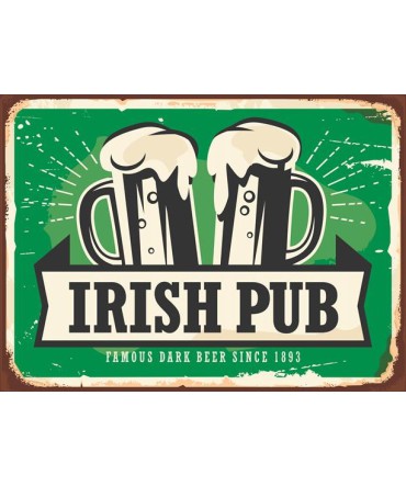 Amerikan Teneke Görünümlü 102 - Ahşap Retro Tablo