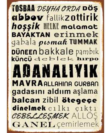 Adana Tablosu 3 - Ahşap Retro Tablo