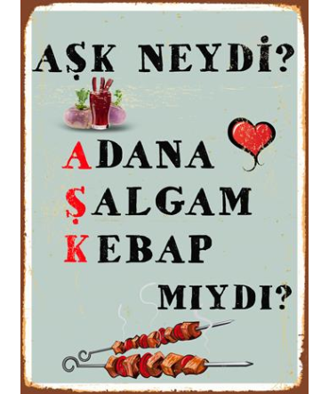 Adana Tablosu 6 - Ahşap Retro Tablo