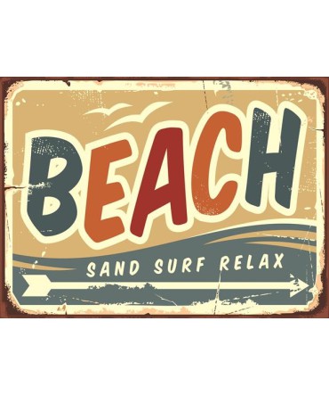 Amerikan Teneke Görünümlü 138 - Ahşap Retro Tablo