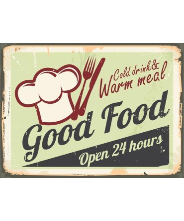 Amerikan Teneke Görünümlü 55 - Ahşap Retro Tablo