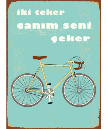 Amerikan Teneke Görünümlü 63 - Ahşap Retro Tablo