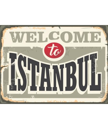 Amerikan Teneke Görünümlü 65 - Ahşap Retro Tablo