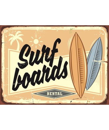 Amerikan Teneke Görünümlü 109 - Ahşap Retro Tablo