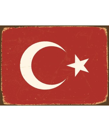 Amerikan Teneke Görünümlü 110 - Ahşap Retro Tablo