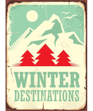 Amerikan Teneke Görünümlü 120 - Ahşap Retro Tablo