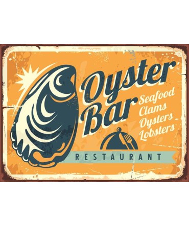 Amerikan Teneke Görünümlü 135 - Ahşap Retro Tablo