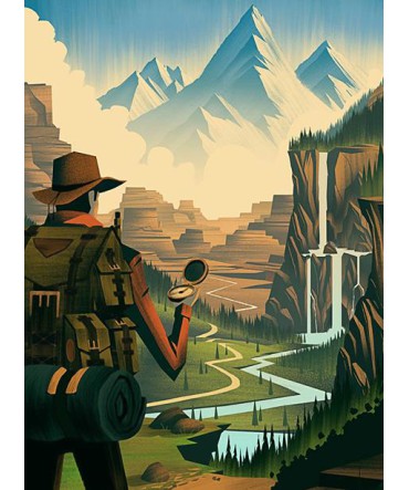 Doğa 10 - Ahşap Retro Tablo