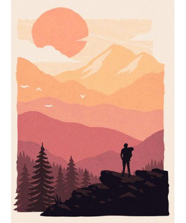 Doğa 3 - Ahşap Retro Tablo