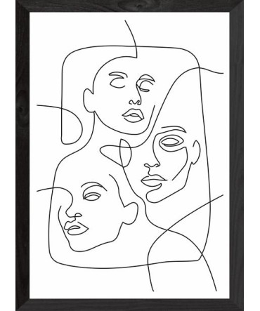 Line Retro Tablo 10 - Ahşap Retro Tablo