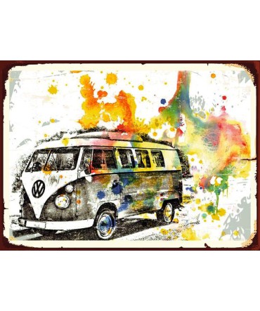 Otomobil 16 - Ahşap Retro Tablo