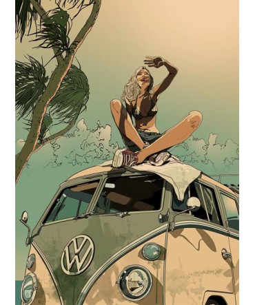 Otomobil 20 - Ahşap Retro Tablo