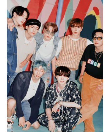 K-Pop Temalı Tablo 71 - Ahşap Retro Tablo