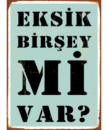 Türkçe Sözlü 107 - Ahşap Retro Tablo