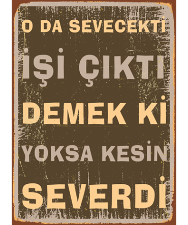 Türkçe Sözlü 108 - Ahşap Retro Tablo