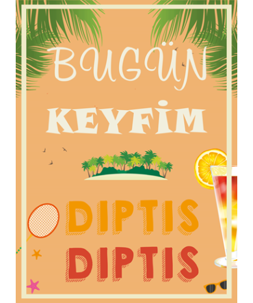 Türkçe Sözlü 123 - Ahşap Retro Tablo