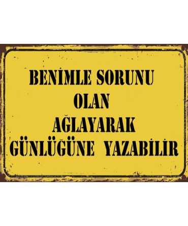 Türkçe Sözlü 32 - Ahşap Retro Tablo