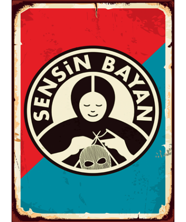 Türkçe Sözlü 43 - Ahşap Retro Tablo