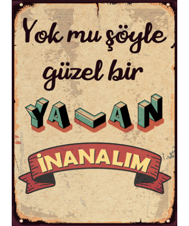 Türkçe Sözlü 45 - Ahşap Retro Tablo