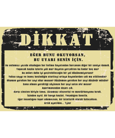 Türkçe Sözlü 54 - Ahşap Retro Tablo