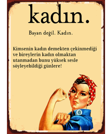 Türkçe Sözlü 64 - Ahşap Retro Tablo