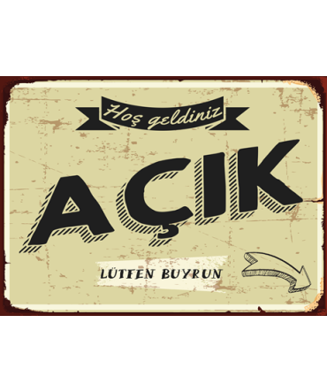Türkçe Sözlü 85 - Ahşap Retro Tablo