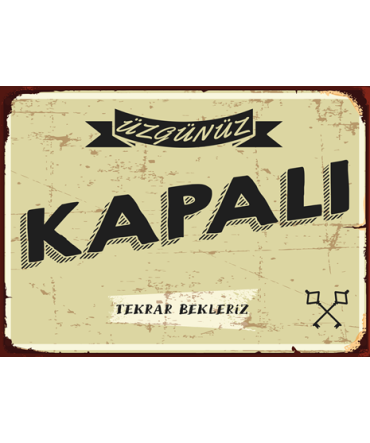 Türkçe Sözlü 90 - Ahşap Retro Tablo