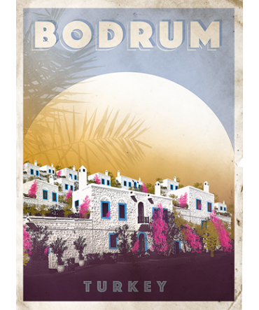 Türkiye Turistik Şehirler 9 - Ahşap Retro Tablo