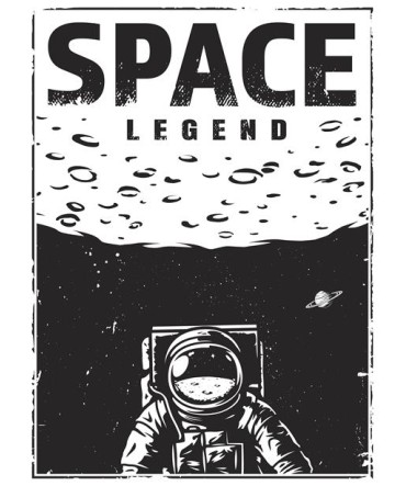 Uzay 1 - Ahşap Retro Tablo