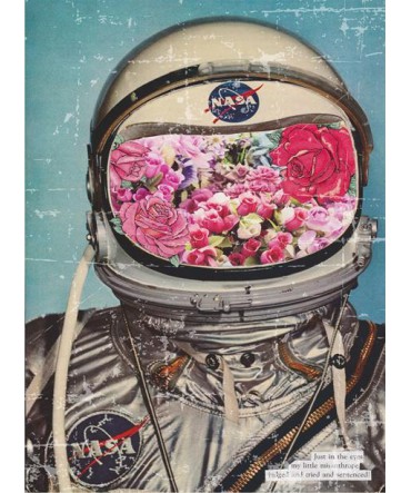 Uzay 3 - Ahşap Retro Tablo