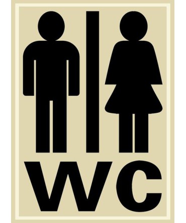 WC Tablo 11 - Ahşap Retro Tablo
