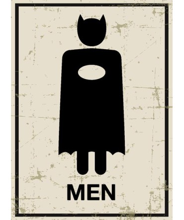 WC Tablo 2 - Ahşap Retro Tablo