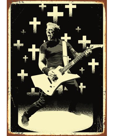 Yabancı Müzisyenler ve Gruplar 77 - Ahşap Retro Tablo