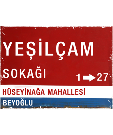 Yön Tabelası 1 - Ahşap Retro Tablo