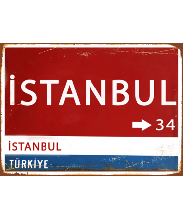 Yön Tabelası 22 - Ahşap Retro Tablo