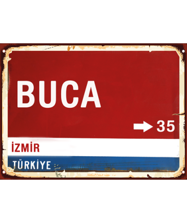 Yön Tabelası 3 - Ahşap Retro Tablo