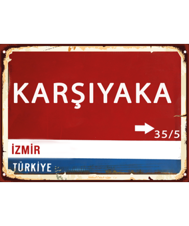 Yön Tabelası 8 - Ahşap Retro Tablo